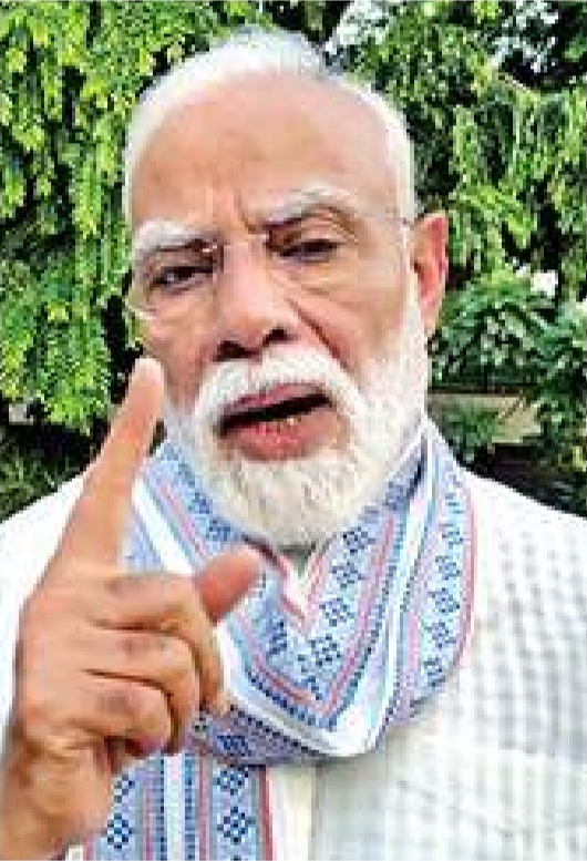 विडियो संदेश के माघ्यम छात्रो को समझाते हुए प्रघानमंत्री नरैन्द्र मोदी